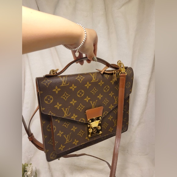 Authentic pre-owned Louis Vuitton Monceau crossbody shoulder bag - Picture 2 of 16